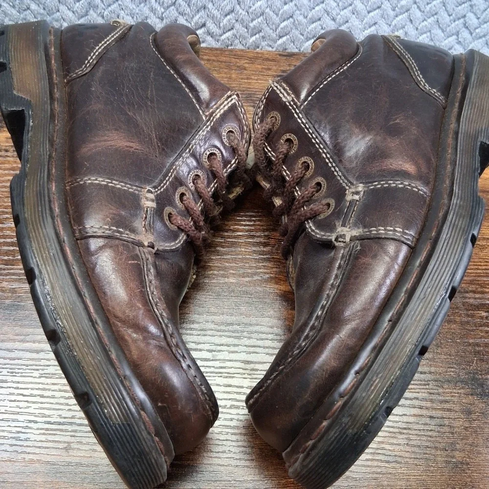 Vintage Dr. Martens Brown Leather Moc Toe Chukka Boots Mens 9 Air Cushion Sole